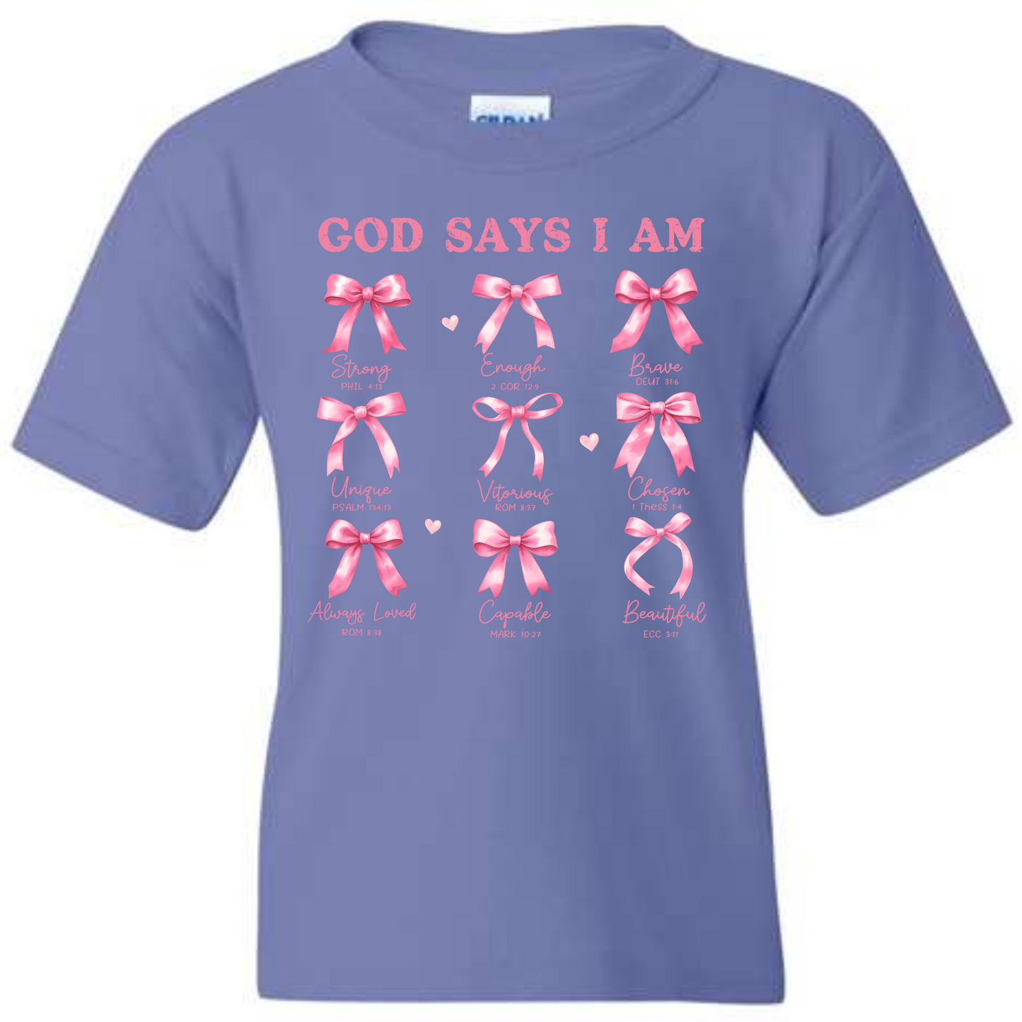 God Says I Am – Girls Identity in Christ Tee