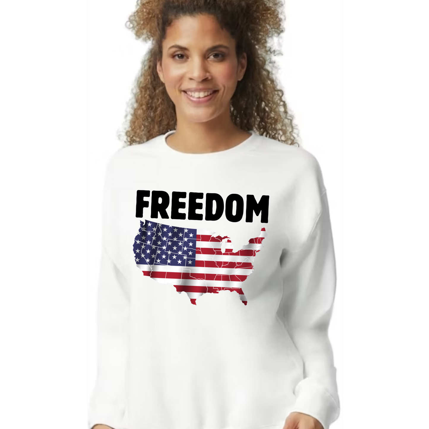Patriotic Sweatshirt – I AM CHARLIE / FREEDOM USA Map