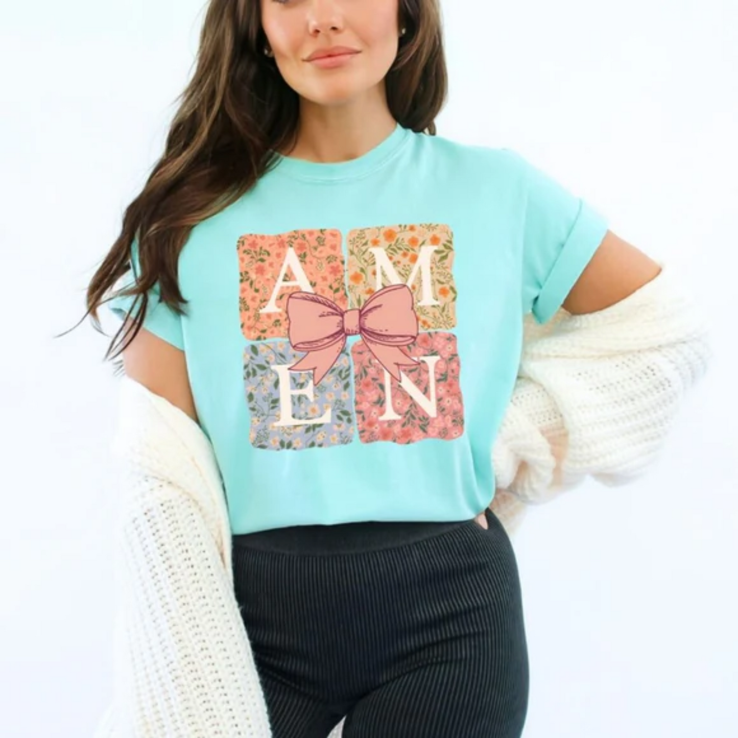 "Amen" Block Design Christian T-Shirt – TCM Designs
