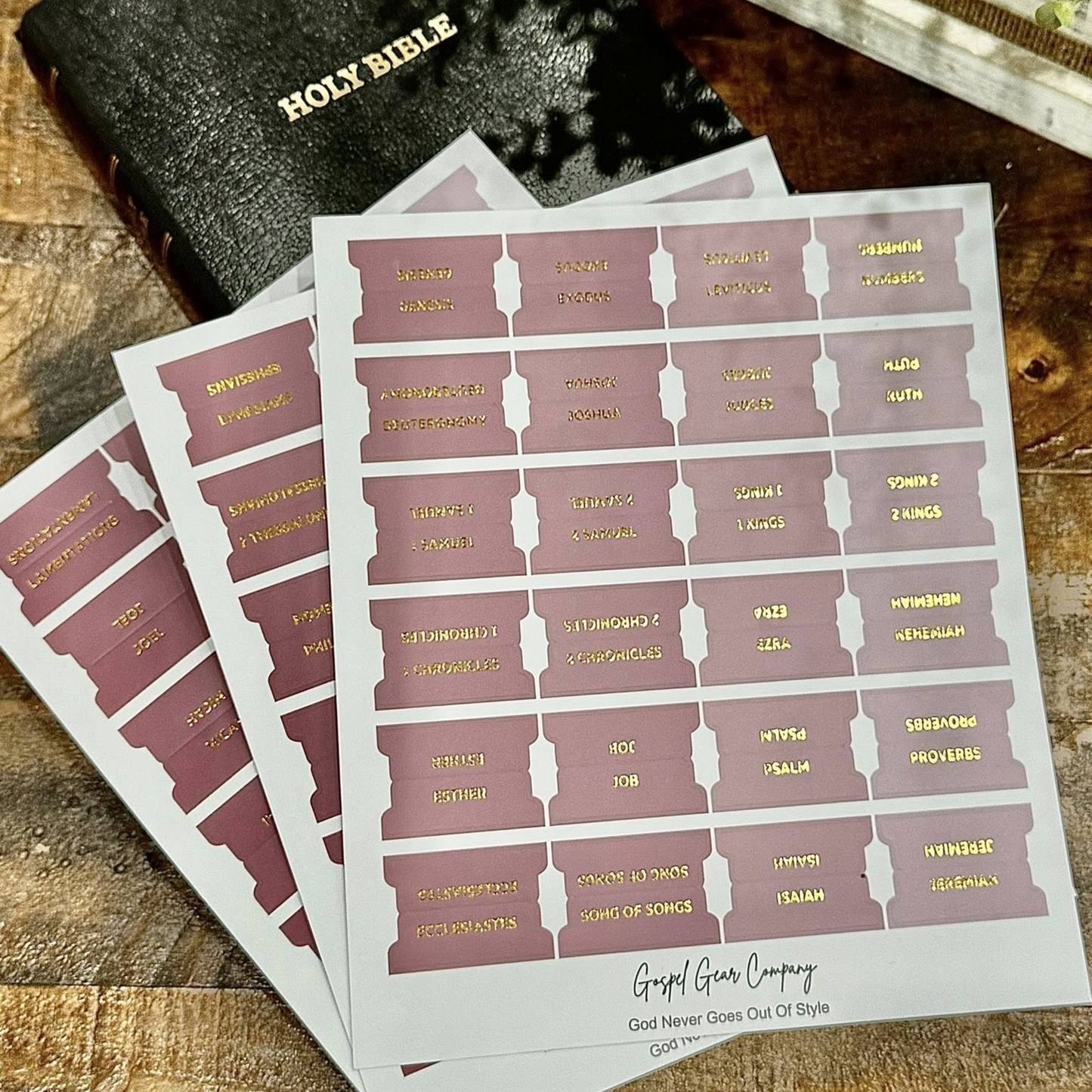 Serenity Series Bible Tabs – Soft Matte Collection (Set of 5 Colors)
