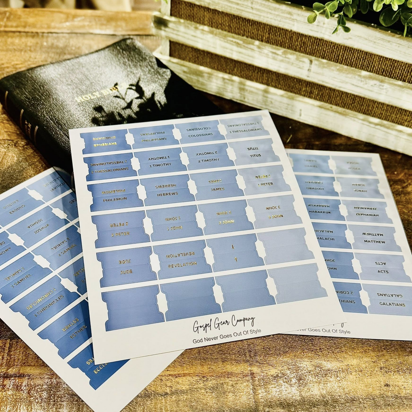 Serenity Series Bible Tabs – Soft Matte Collection (Set of 5 Colors)