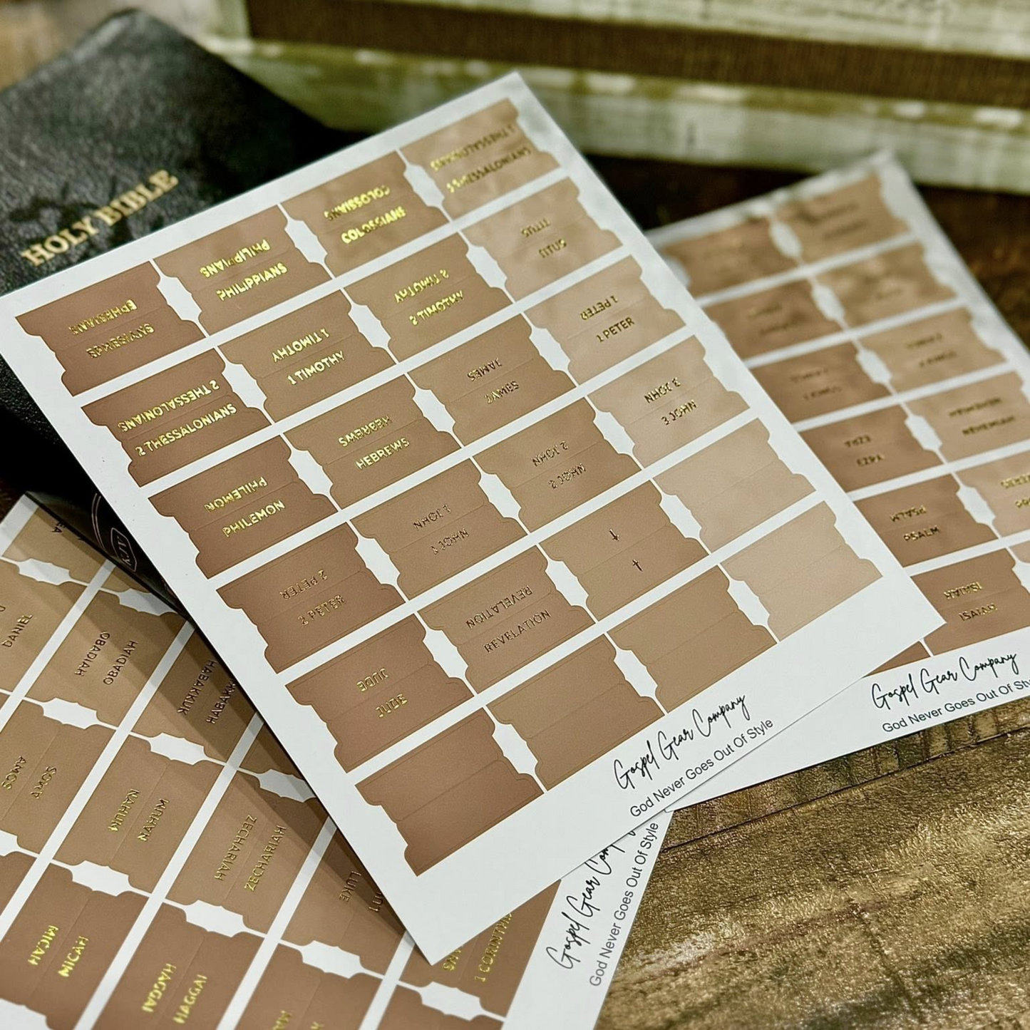 Serenity Series Bible Tabs – Soft Matte Collection (Set of 5 Colors)