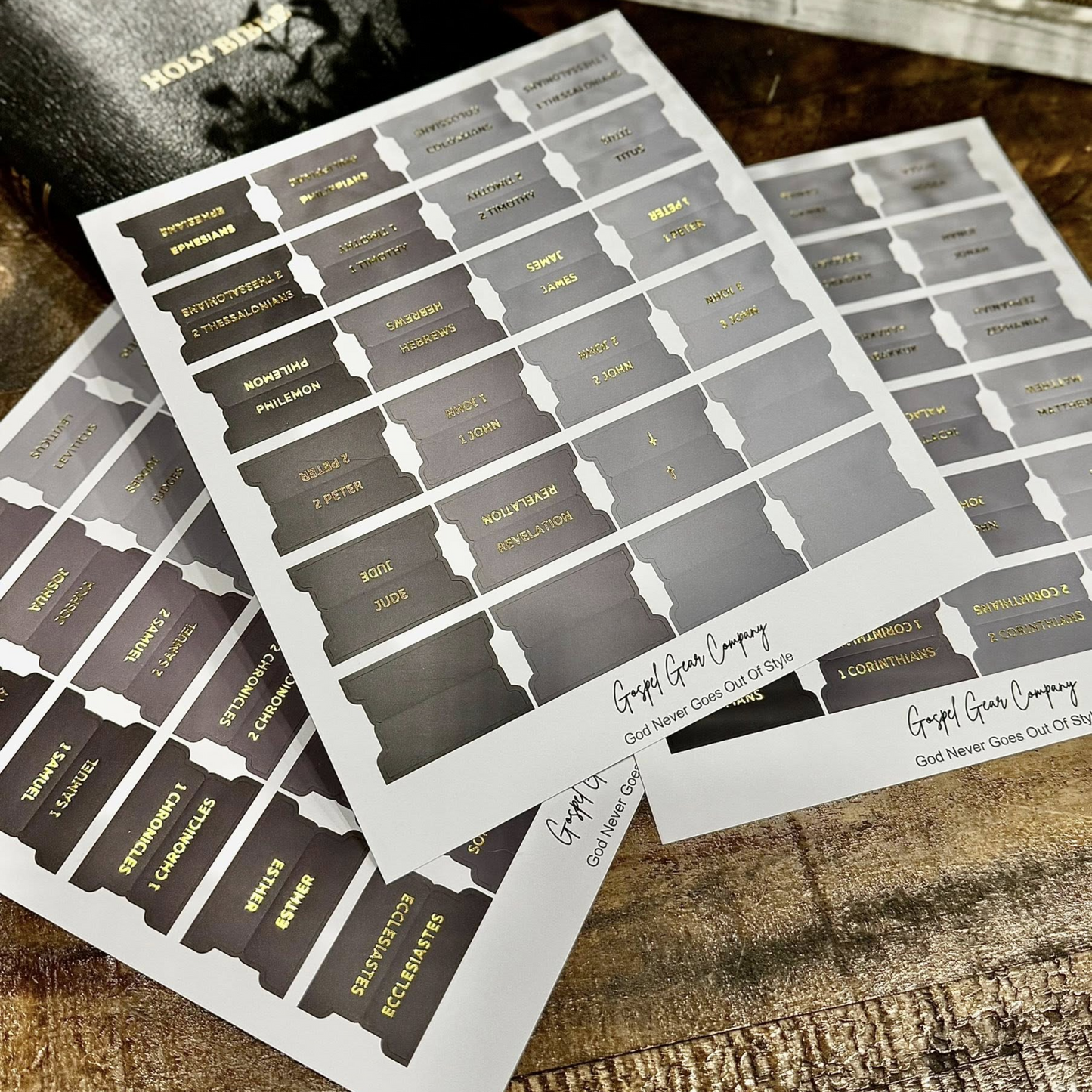 Serenity Series Bible Tabs – Soft Matte Collection (Set of 5 Colors)