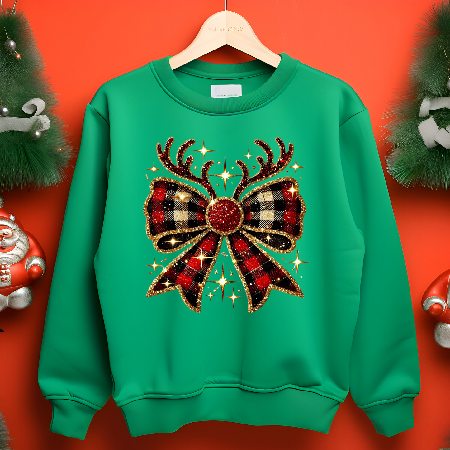 Reindeer Bow Christmas Tee