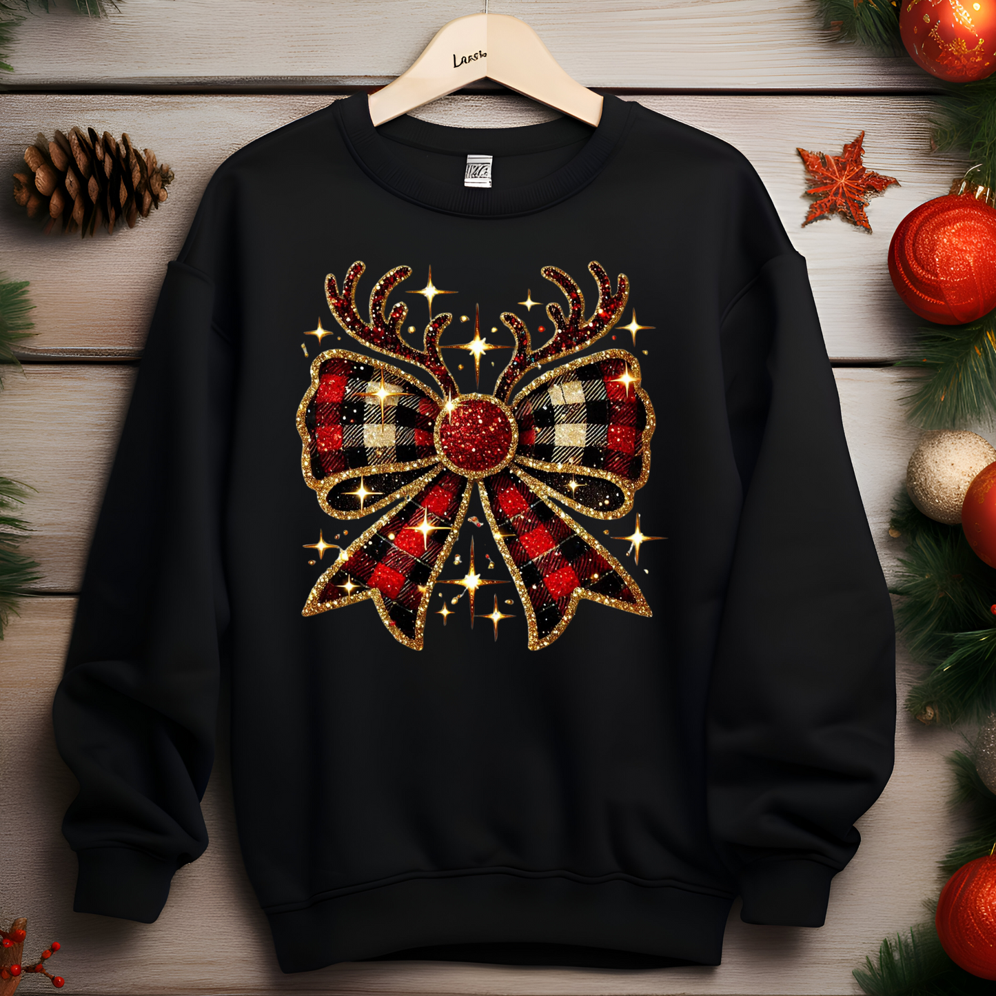 Reindeer Bow Christmas Tee