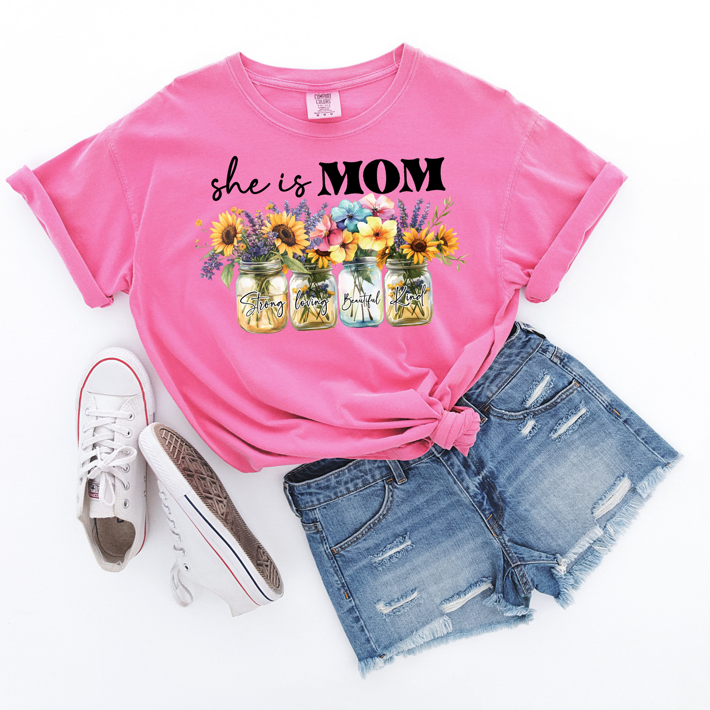 She Is Mom" Comfort Colors Tee – Mother's Day Edition