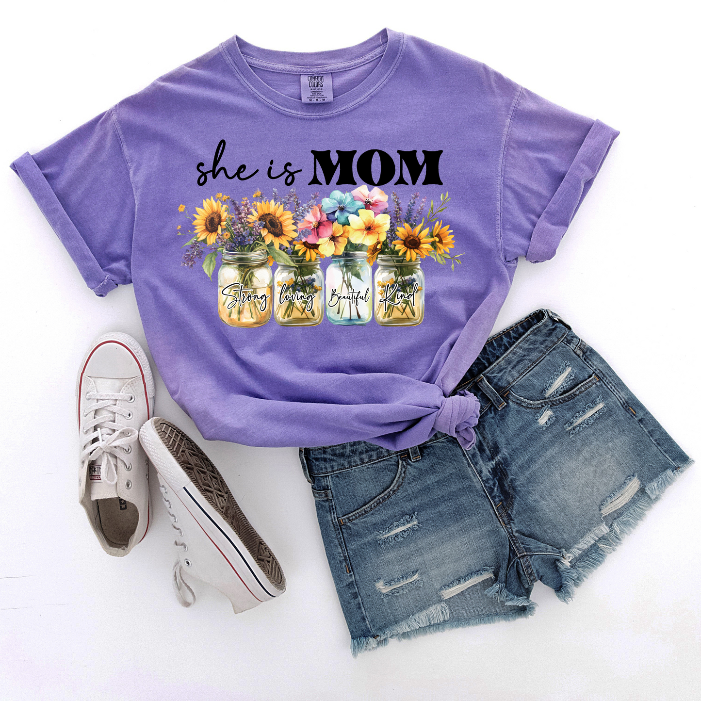 She Is Mom" Comfort Colors Tee – Mother's Day Edition