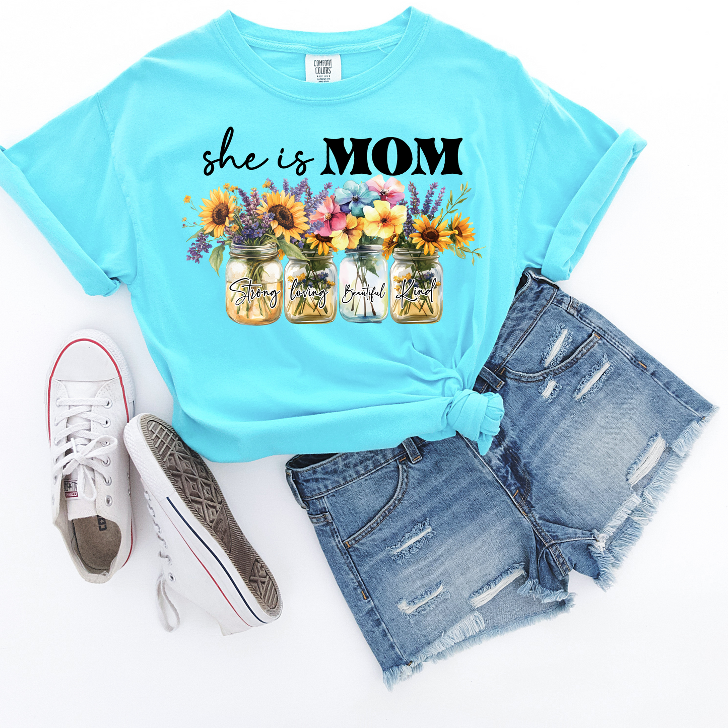 She Is Mom" Comfort Colors Tee – Mother's Day Edition