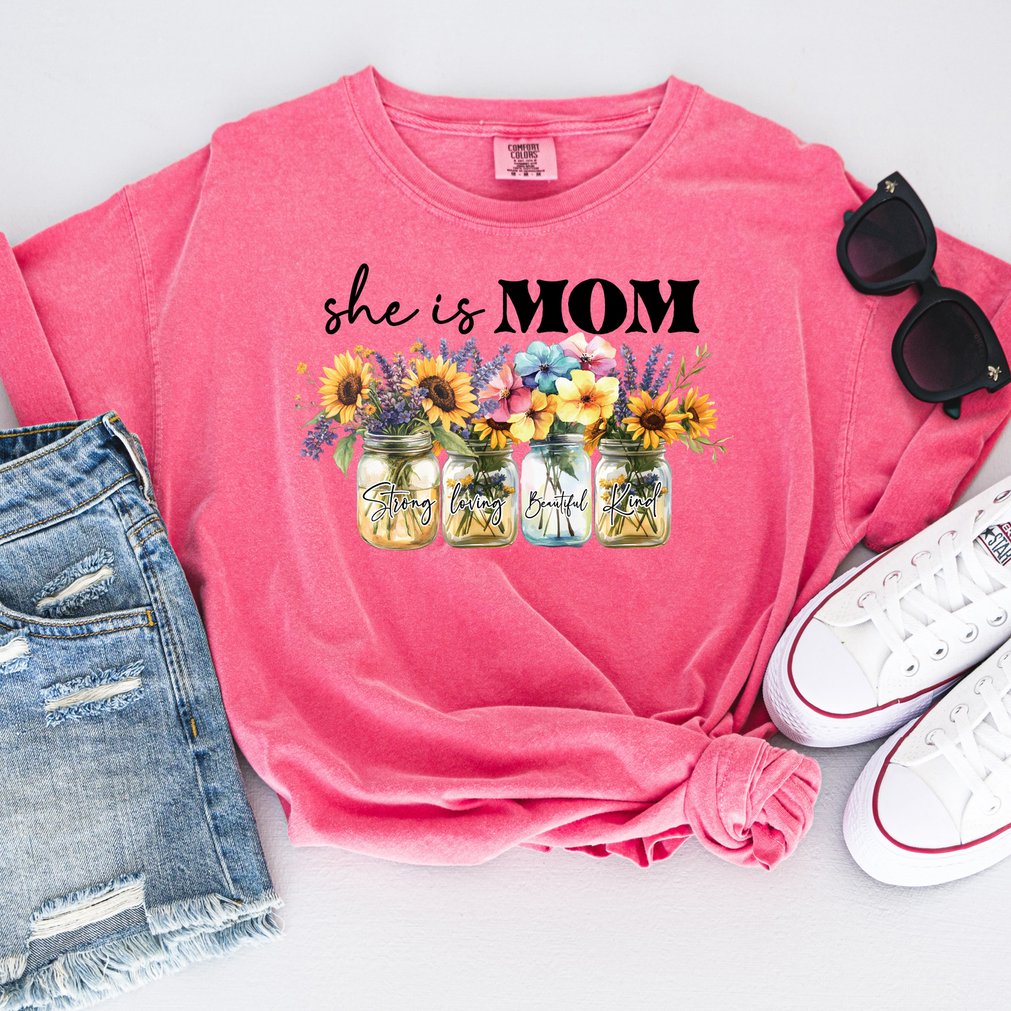 She Is Mom" Comfort Colors Tee – Mother's Day Edition