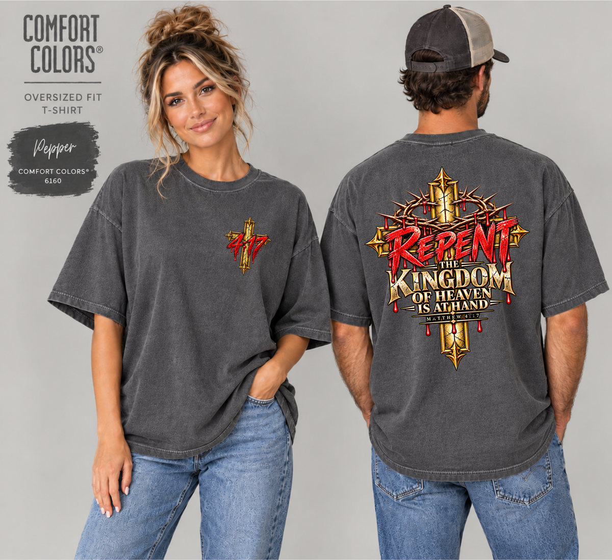 Repent, The Kingdom of Heaven Is at Hand | Comfort Colors® Christian T-Shirt