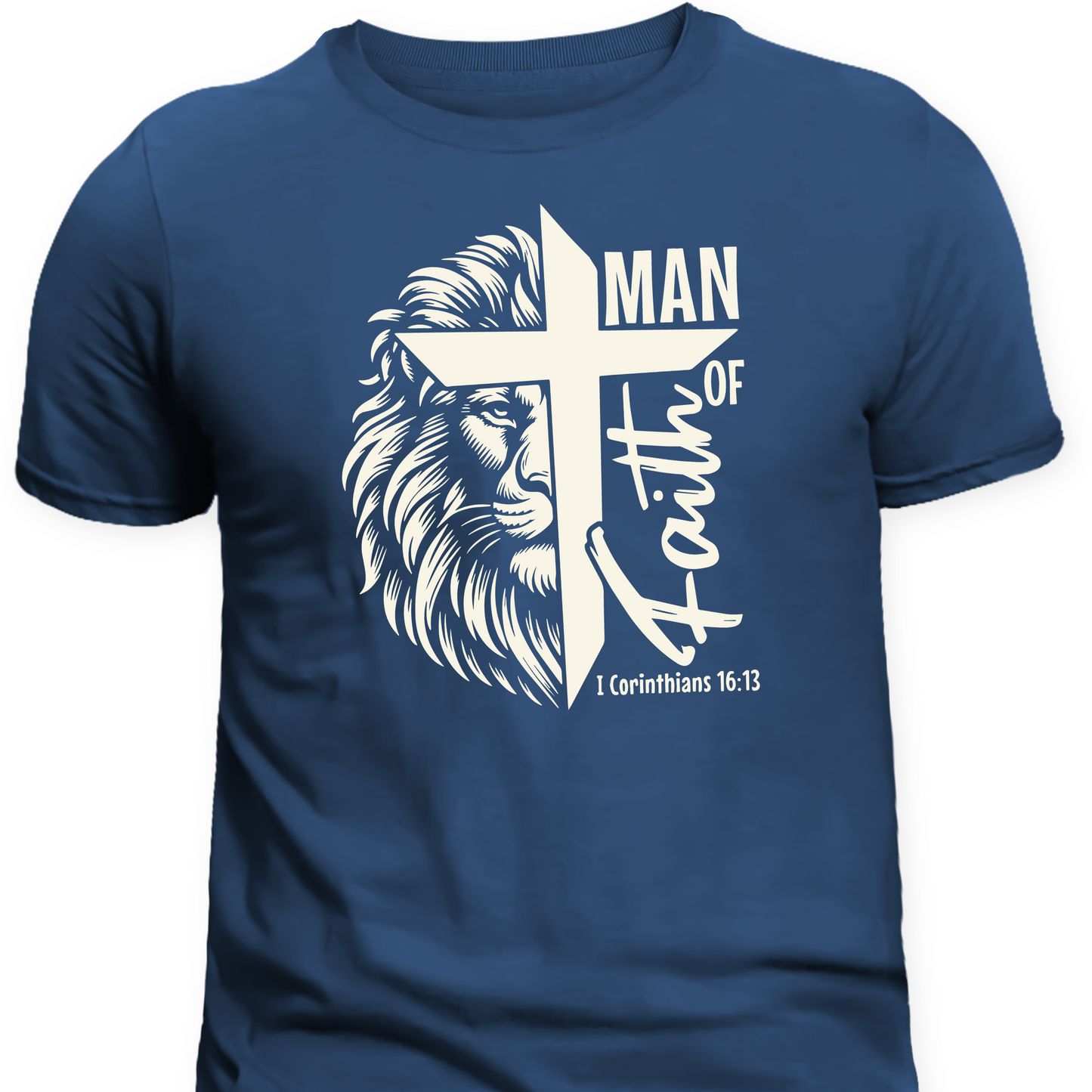 Man of Faith T-Shirt – Bold White Design