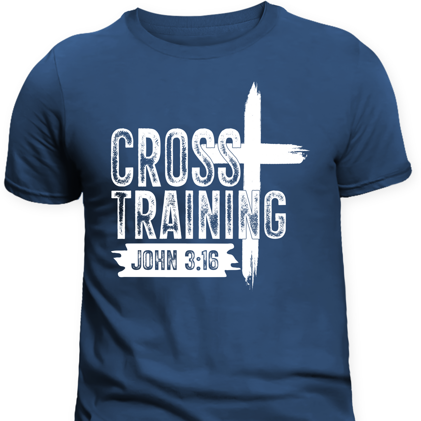 Cross Training T-Shirt – John 3:16 Faith & Strength