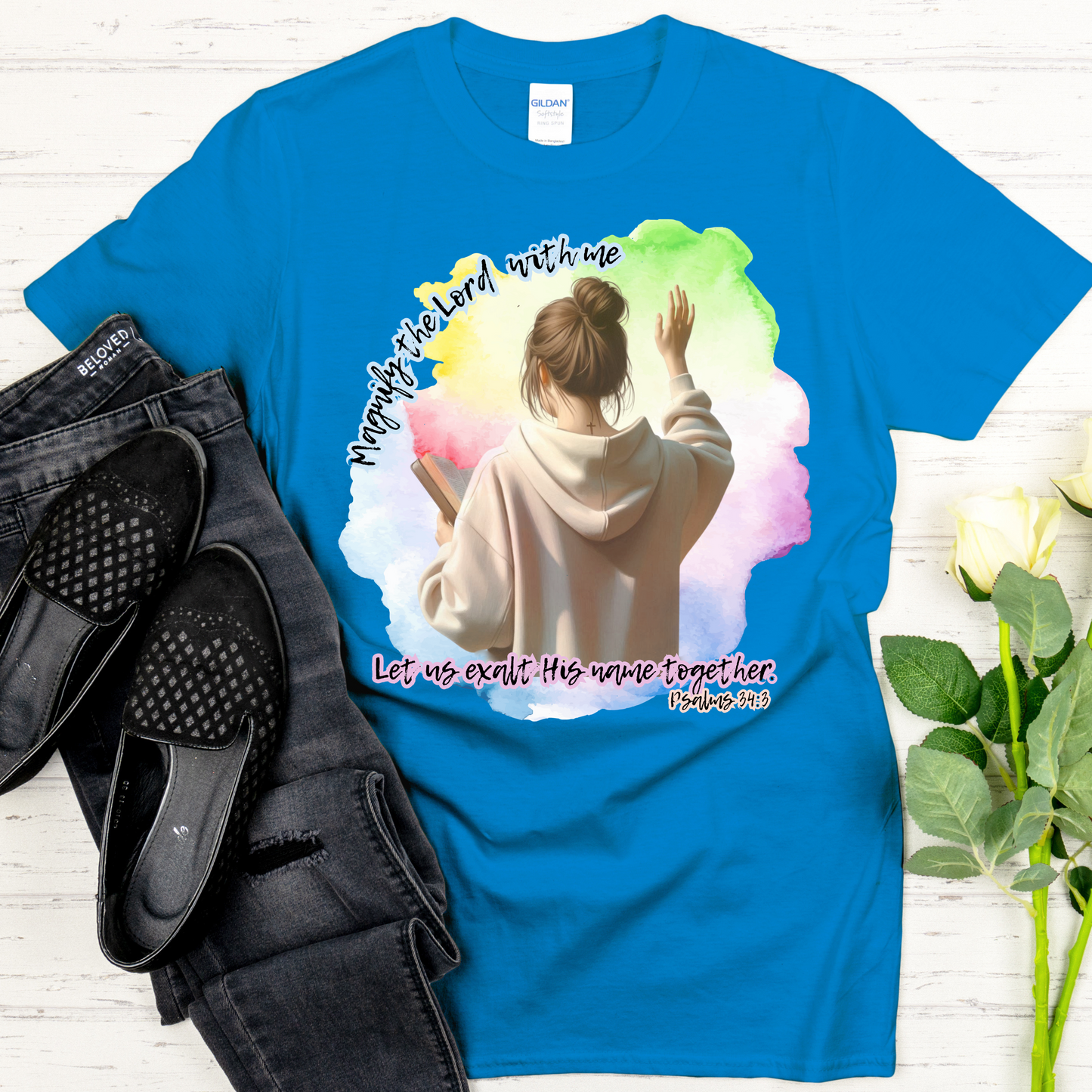 "Magnify the Lord with Me – Psalm 34:3" Worship Tee