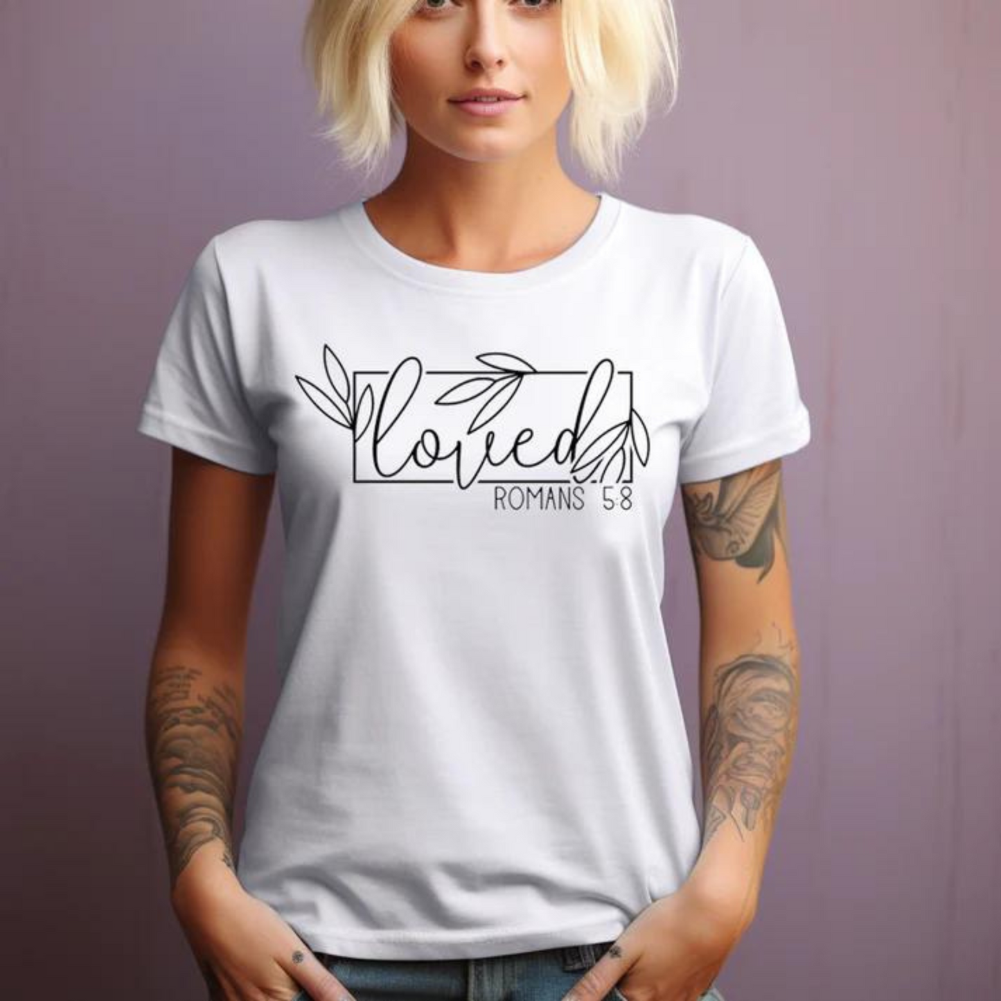 Loved By Grace Tee – Romans 5:8