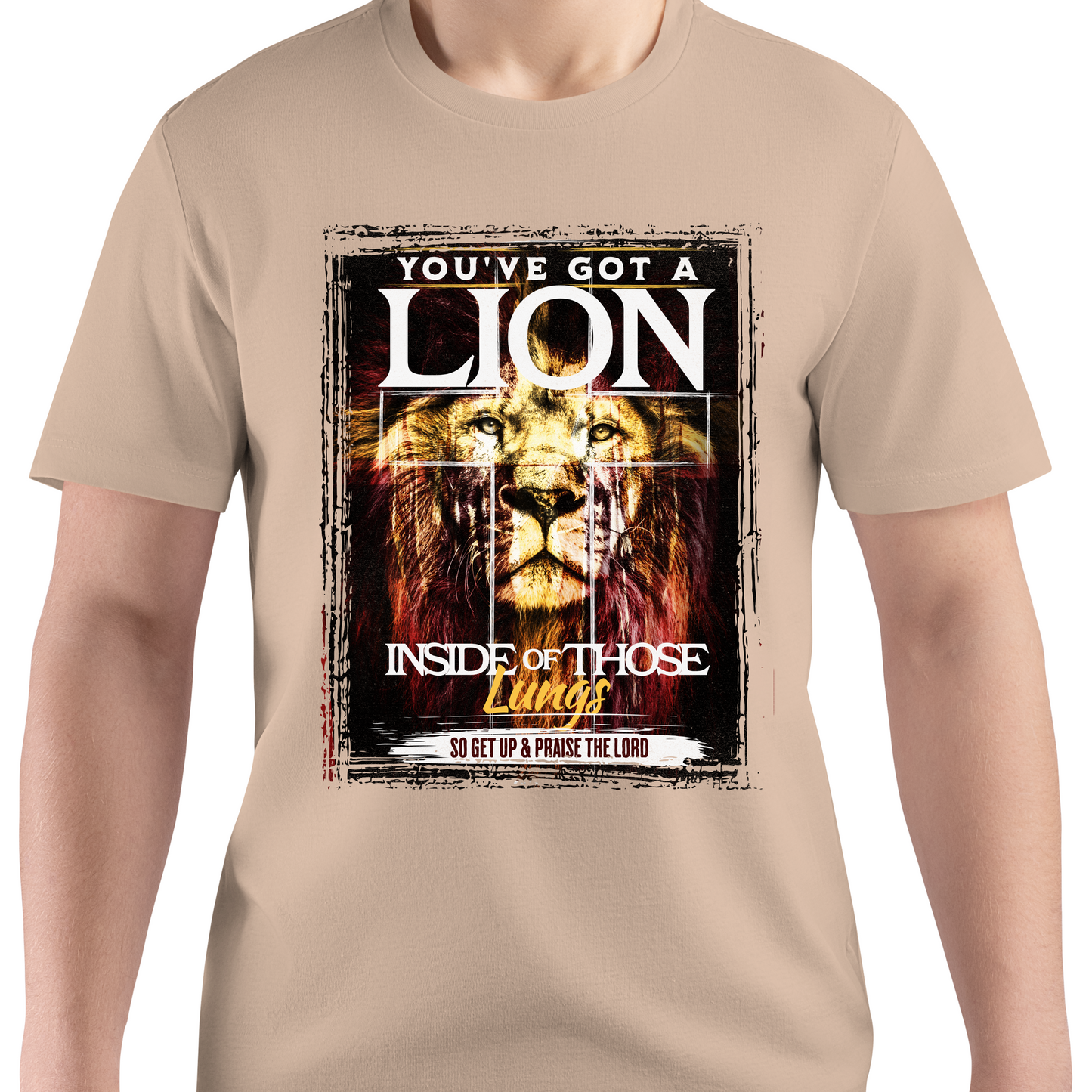 Lion Inside T-Shirt – Bold Faith, Powerful Praise