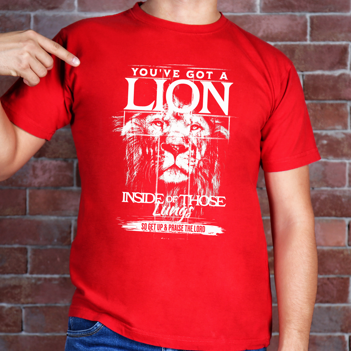 Lion Inside T-Shirt – Bold Faith, Powerful Praise
