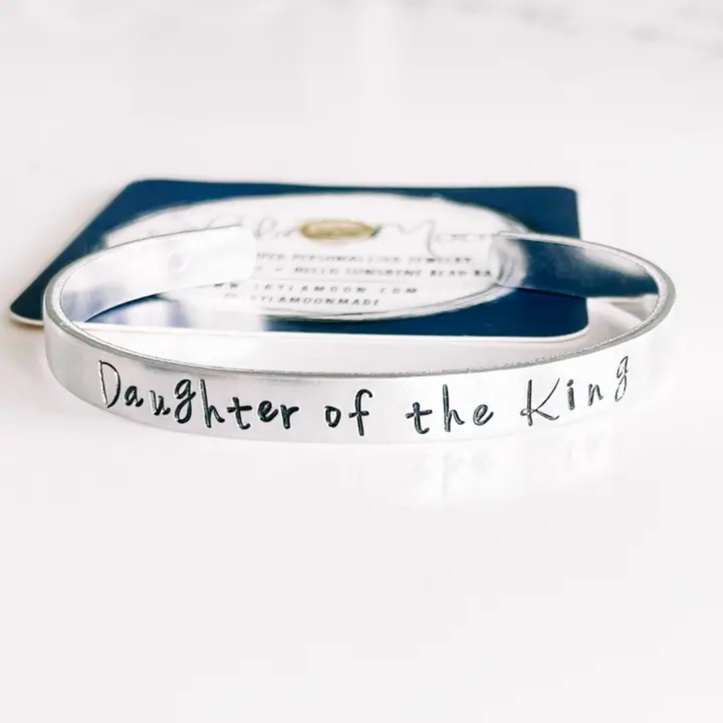 Daughter of the King – Hand-Stamped Aluminum Cuff Bracelet | Christian Jewelry