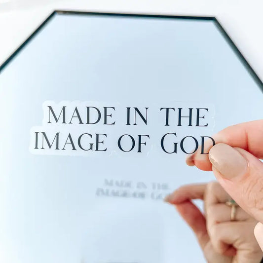 Made in the Image of God Clear Sticker