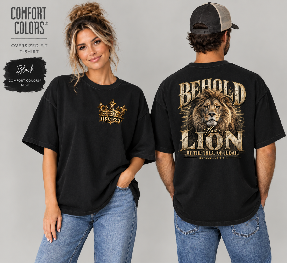Behold the Lion of Judah T-Shirt | Christian Faith Tee | Jesus Lion Shirt | Biblical Graphic Tee