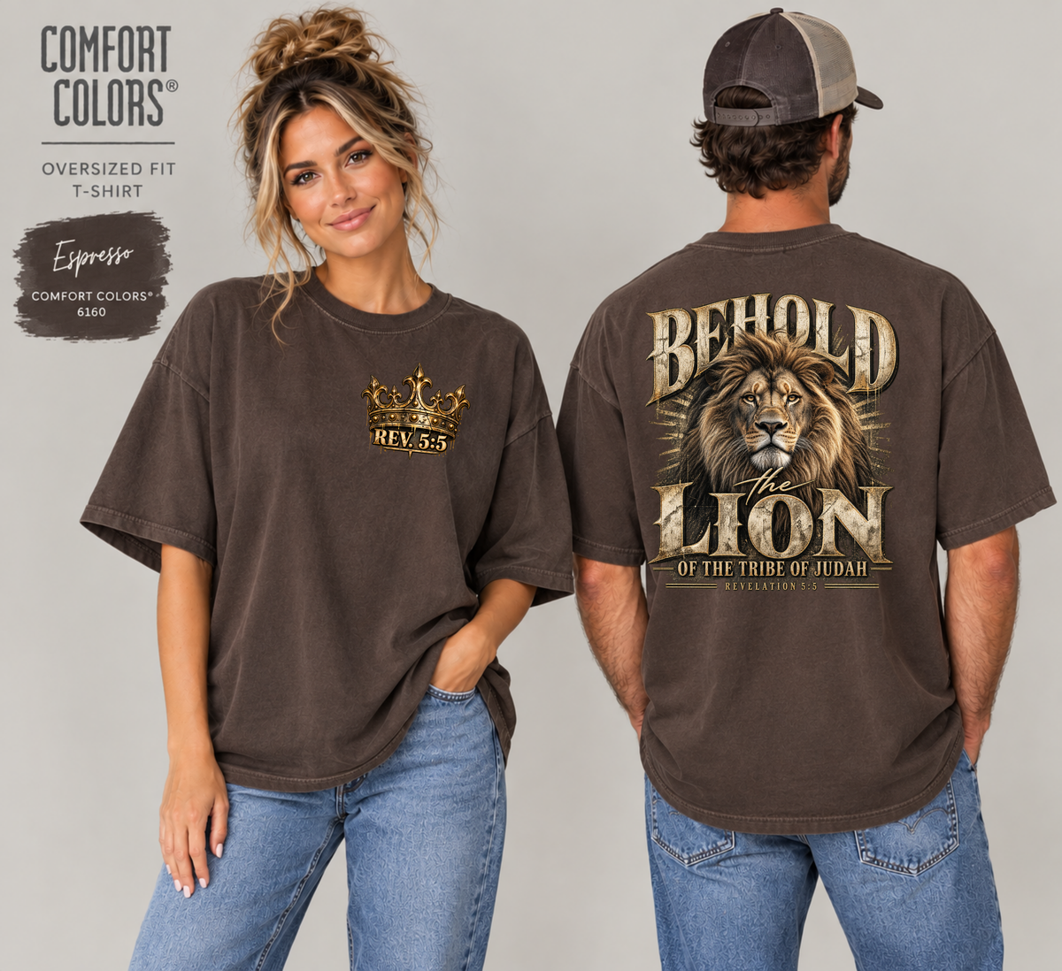 Behold the Lion of Judah T-Shirt | Christian Faith Tee | Jesus Lion Shirt | Biblical Graphic Tee