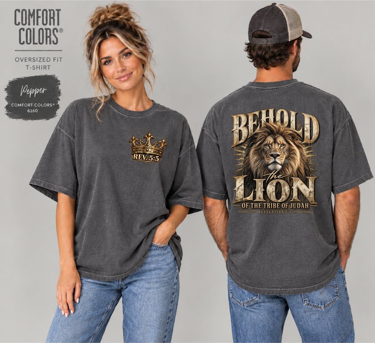 Behold the Lion of Judah T-Shirt | Christian Faith Tee | Jesus Lion Shirt | Biblical Graphic Tee
