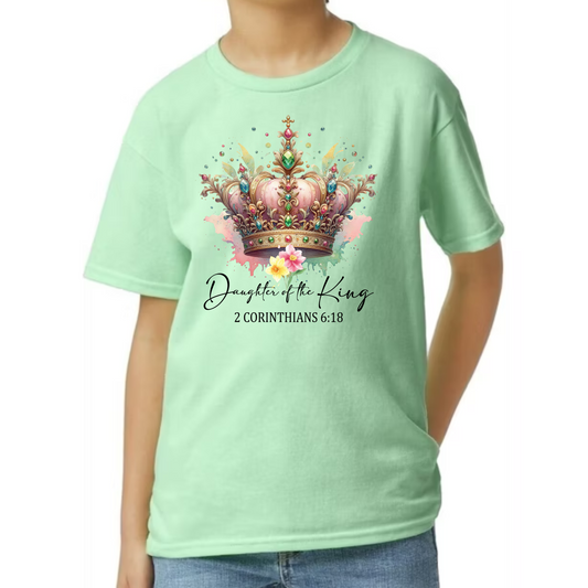 👑 Daughter of the King - Youth Christian T-Shirt