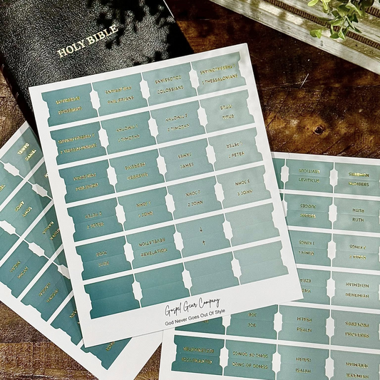 Serenity Series Bible Tabs – Soft Matte Collection (Set of 5 Colors)
