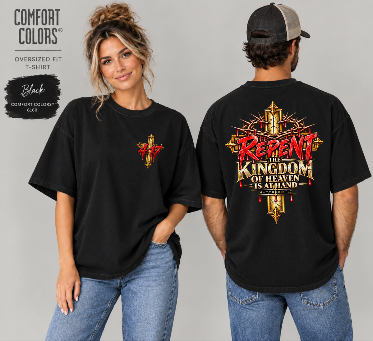 Repent, The Kingdom of Heaven Is at Hand | Comfort Colors® Christian T-Shirt