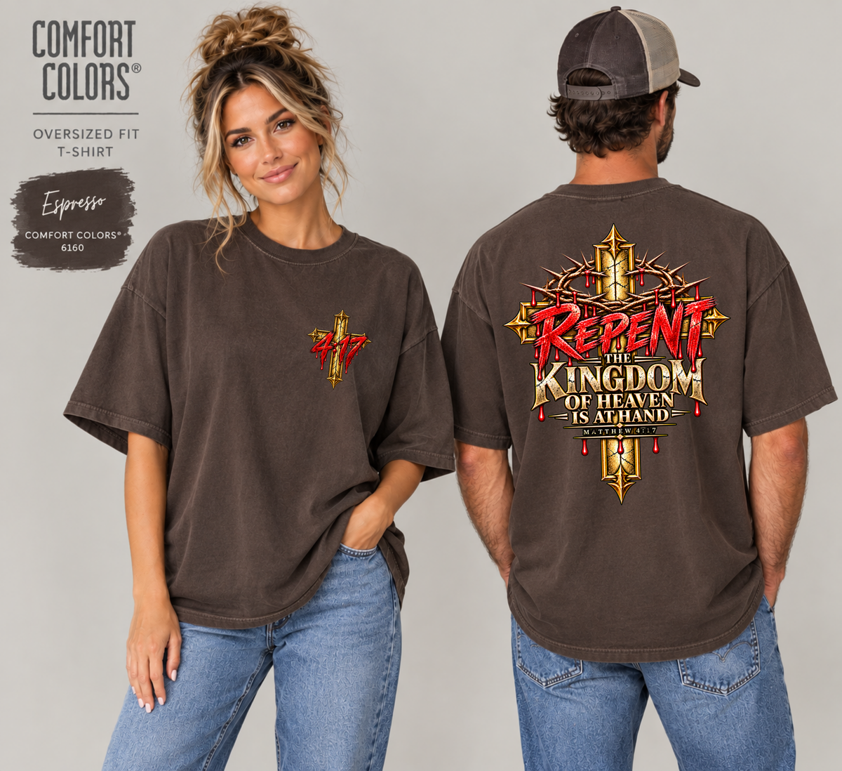 Repent, The Kingdom of Heaven Is at Hand | Comfort Colors® Christian T-Shirt