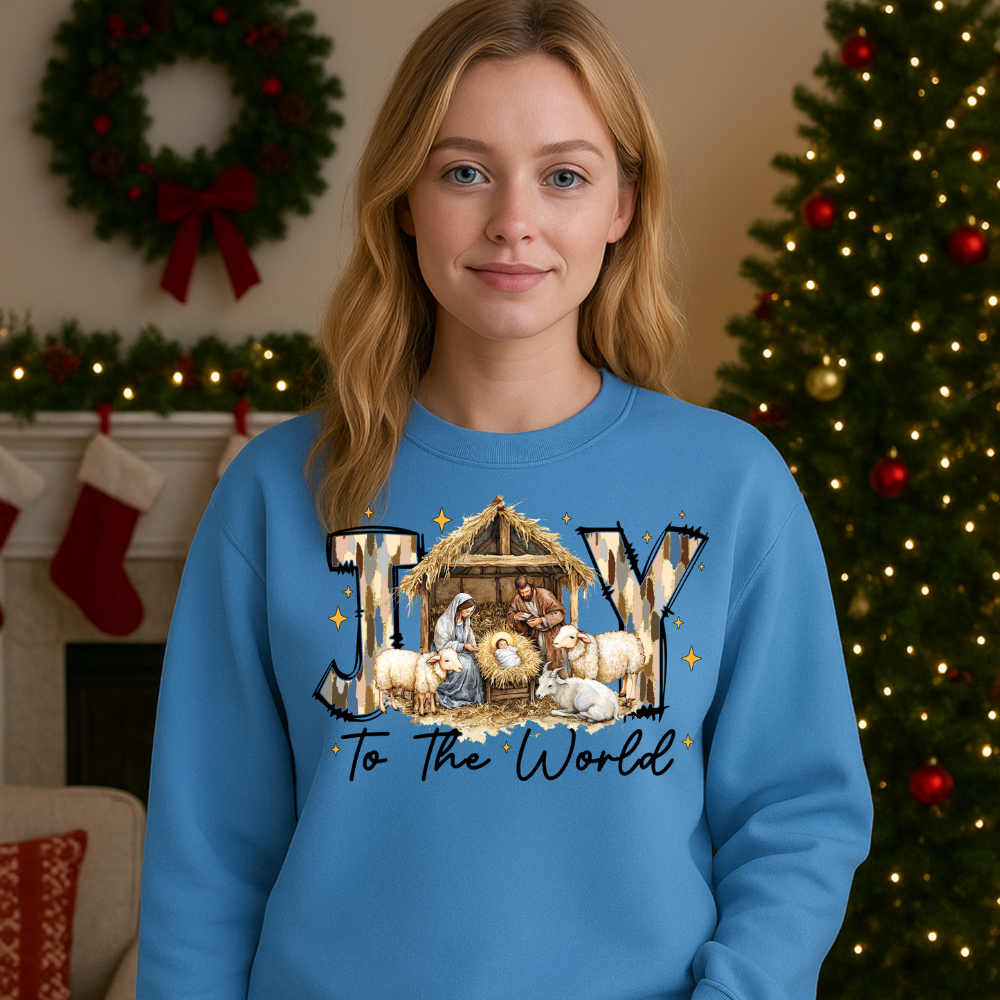 ✨ Joy to the World Nativity Christmas Tee ✨