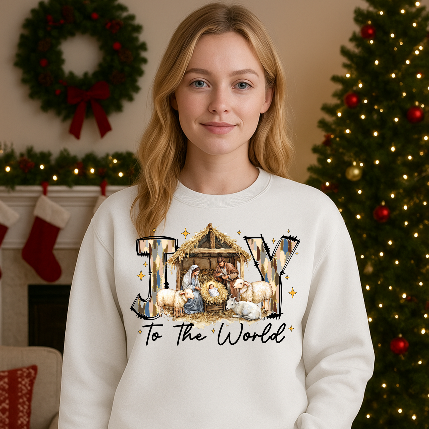 ✨ Joy to the World Nativity Christmas Tee ✨