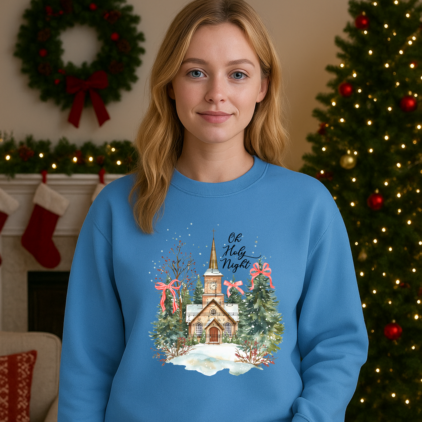 🌟 Oh Holy Night Christmas Church Tee 🌟