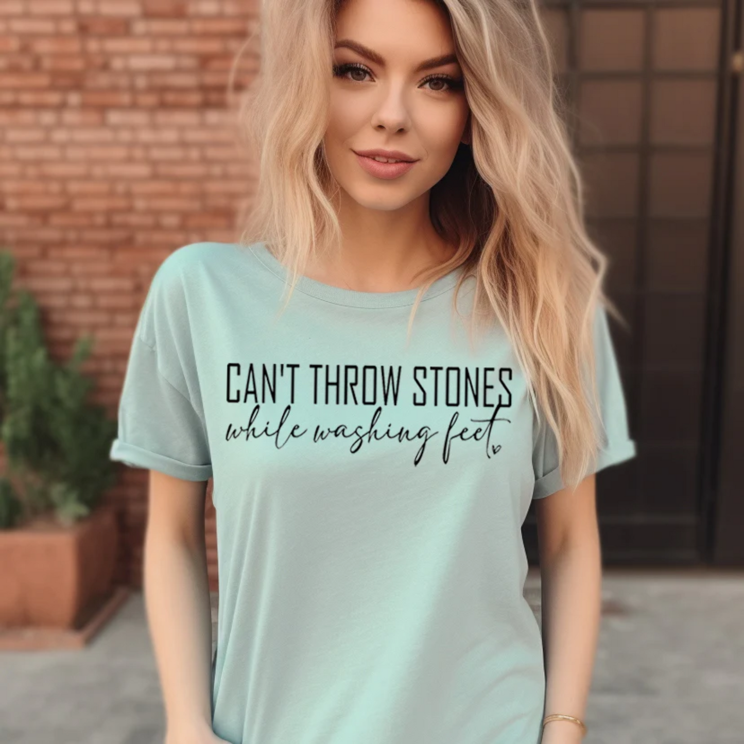 Can't Throw Stones While Washing Feet Tee