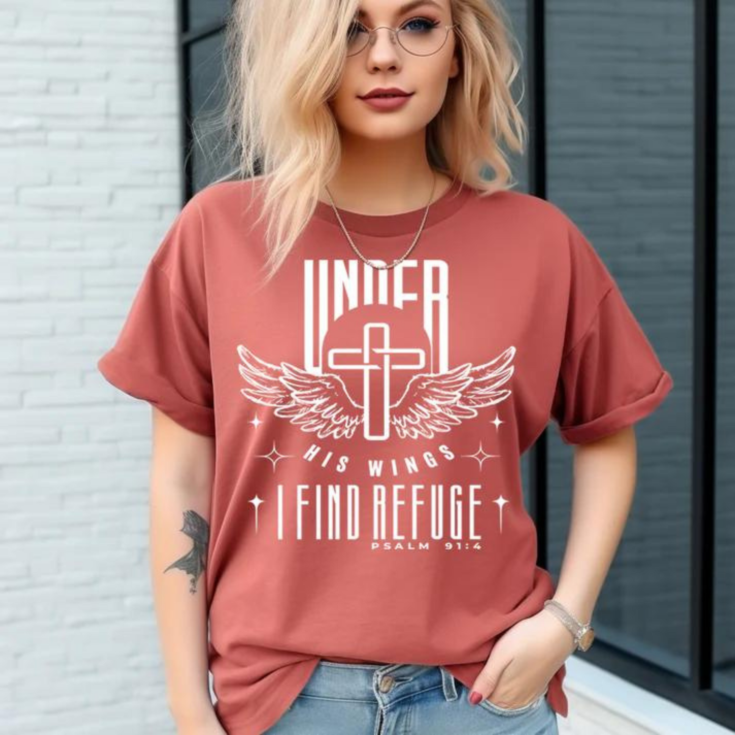 "Under His Wings I Find Refuge" T-Shirt
